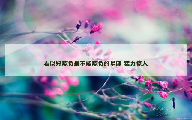 看似好欺负最不能欺负的星座 实力惊人