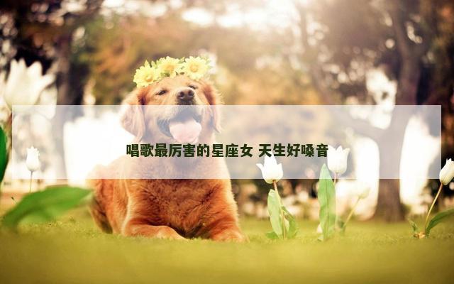 唱歌最厉害的星座女 天生好嗓音
